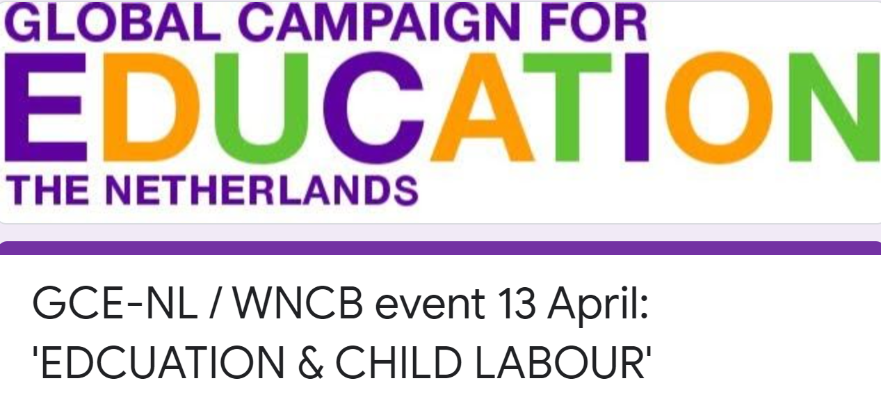Join the webinar on Child Labour by GCE | WNCB on April 13th | 14.30-16.30 (CET)